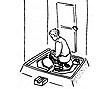 Bathing unit combined with sanitation