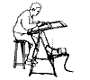 Foldable drawing table for construction and art